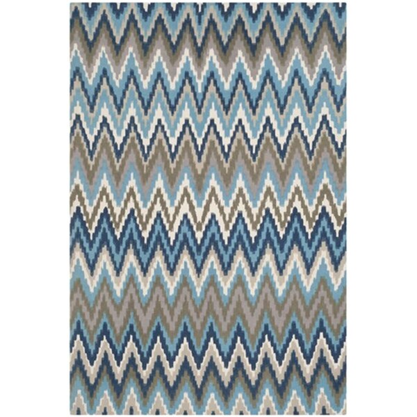 Safavieh Cedar Brook Hand Loomed Medium Rectangle Rug- Teal - Blue- 5 X 8 Ft. CDR145C-5 - main